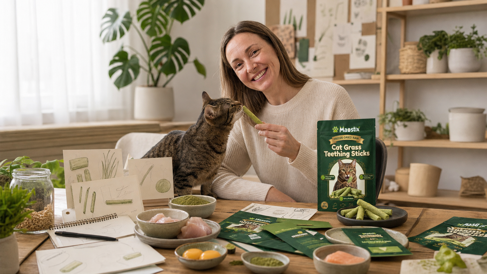 Cat chew product-development workspace